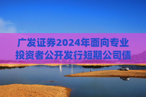 广发证券2024年面向专业投资者公开发行短期公司债券(第五期)  第1张