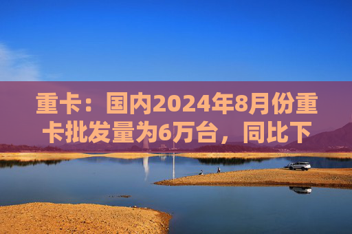 重卡：国内2024年8月份重卡批发量为6万台，同比下降10%  第1张