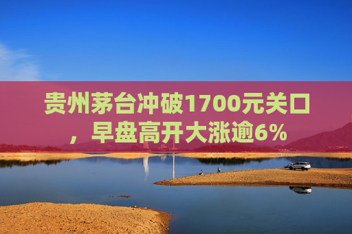 贵州茅台冲破1700元关口，早盘高开大涨逾6%