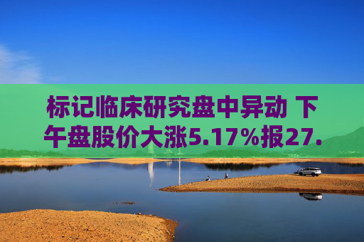 标记临床研究盘中异动 下午盘股价大涨5.17%报27.35美元  第1张