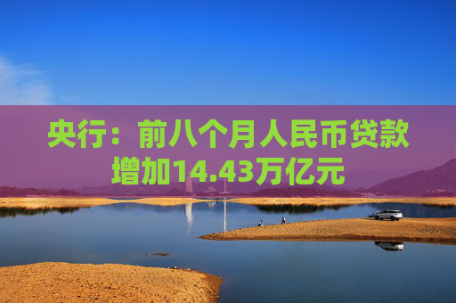 央行：前八个月人民币贷款增加14.43万亿元