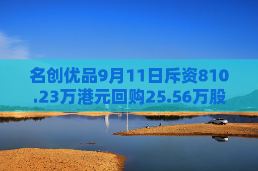 名创优品9月11日斥资810.23万港元回购25.56万股  第1张