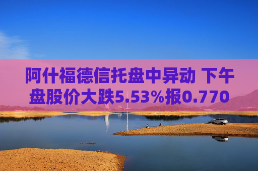 阿什福德信托盘中异动 下午盘股价大跌5.53%报0.770美元