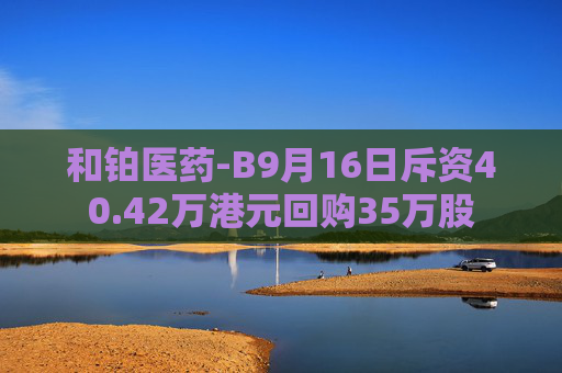 和铂医药-B9月16日斥资40.42万港元回购35万股  第1张