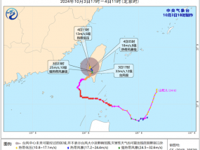 中央气象台10月3日18时发布台风黄色预警