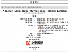 南山铝业子公司将赴港IPO