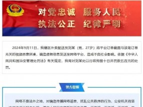 将外卖订单截图与无关视频恶意拼凑、编造虚假信息，刘某被拘留